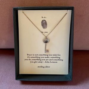 b.u. / be you sterling silver key necklace